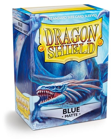 Dragon Shield - Matte Blue Sleeves - Standard Sleeves (100 stk) - Plastiklommer
